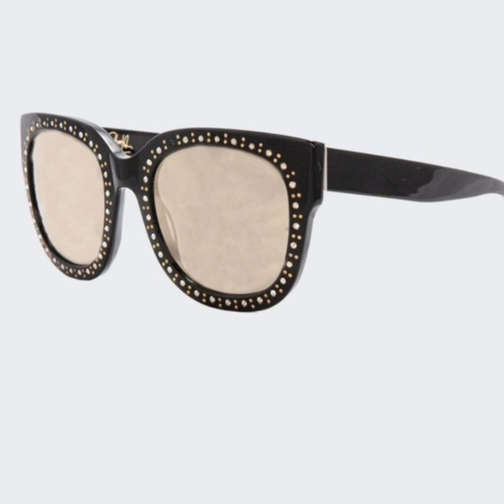 ELTON EYEWEAR X ELTON JOHN LEGEND crystal embellished SUNGLASSES BLACK new‎